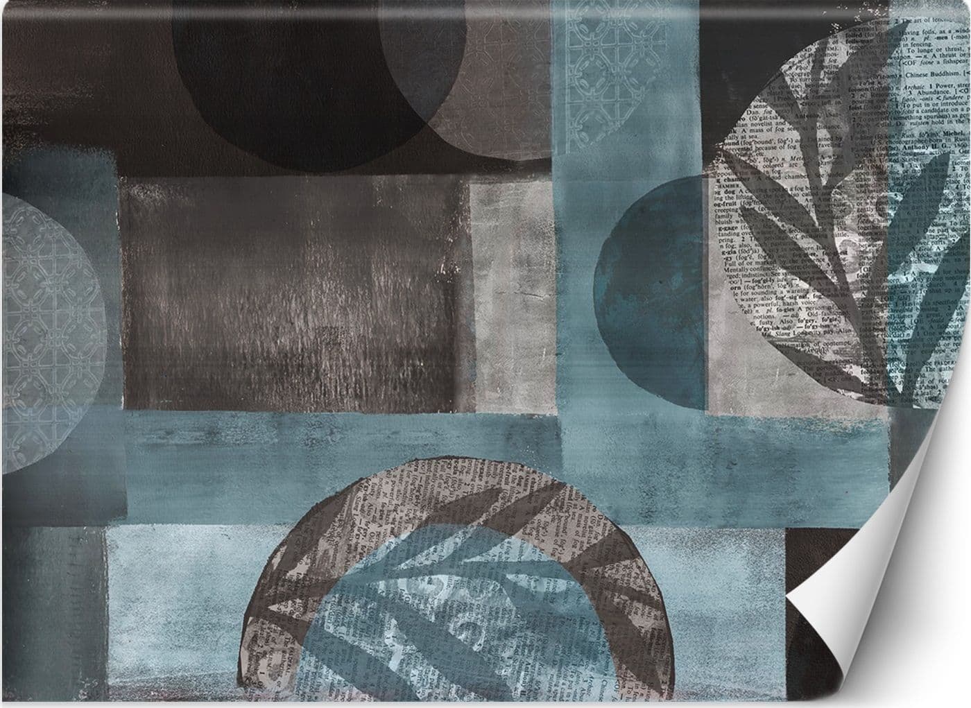 Carta Da Parati, Forme astratte 3D Boho Turchese