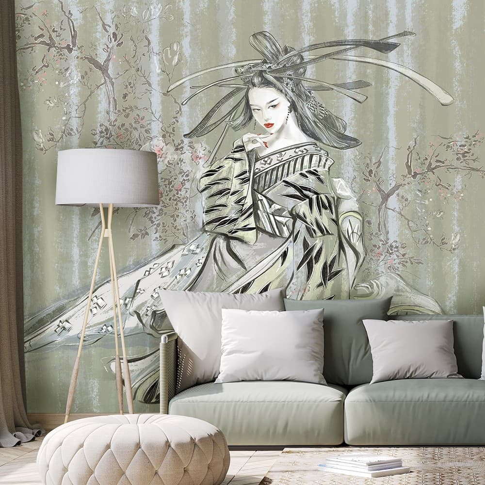 Carta Da Parati, Geisha giapponese orientale in Carta da parati Collezione Casa - Trebisacce, commercioVirtuoso.it