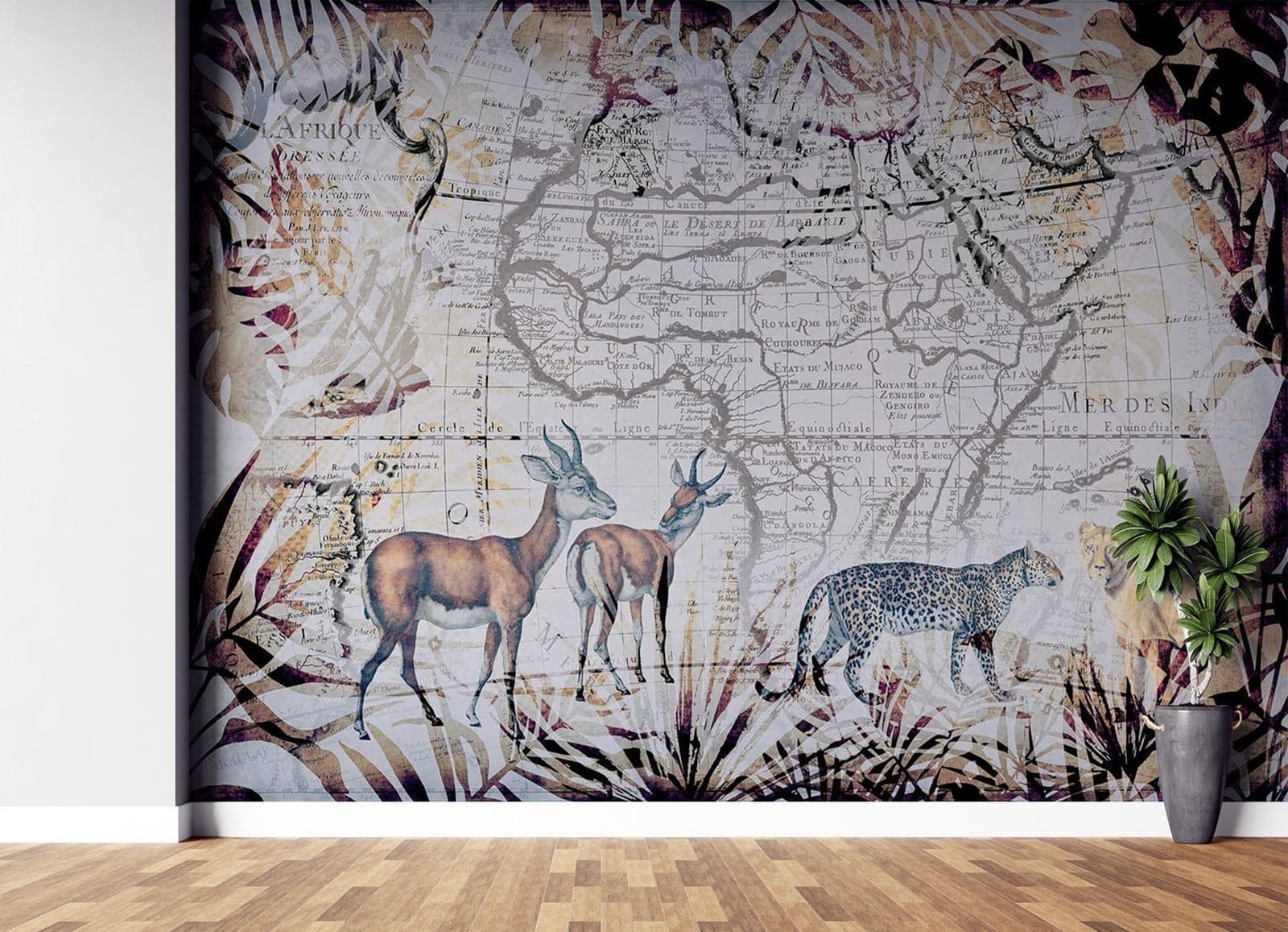 Carta Da Parati, Mappa del mondo Animali selvatici in Carta da parati Collezione Casa - Trebisacce, commercioVirtuoso.it