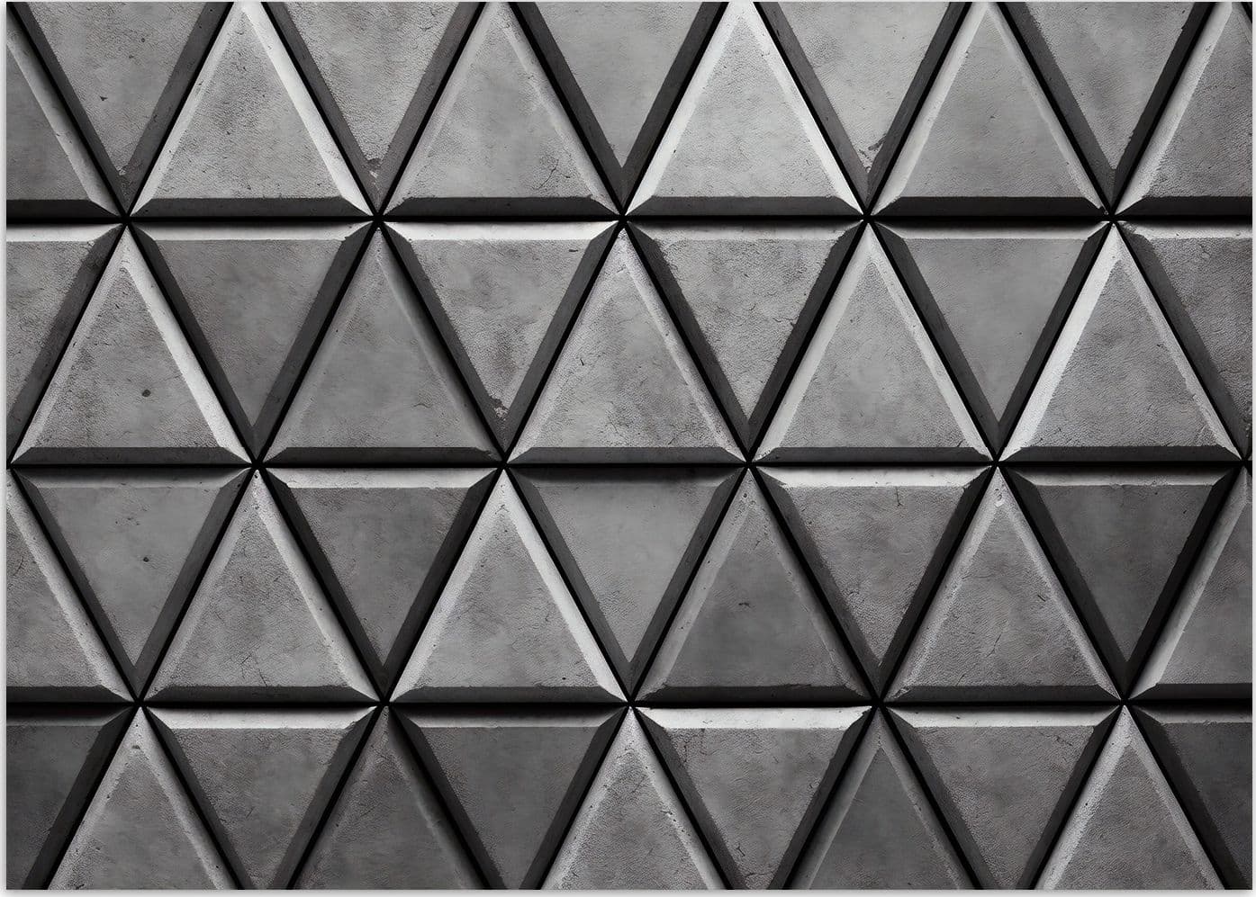 Carta Da Parati, Triangoli geometrici 3D in Carta da parati Collezione Casa - Trebisacce, commercioVirtuoso.it