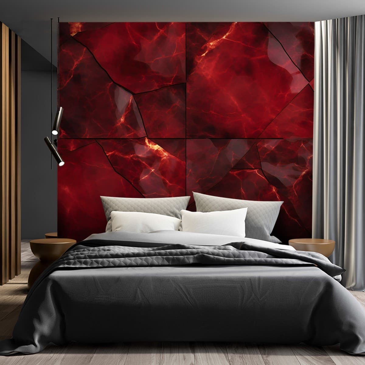 Carta Da Parati, Marmo rosso 3D in Carta da parati Collezione Casa - Trebisacce, commercioVirtuoso.it