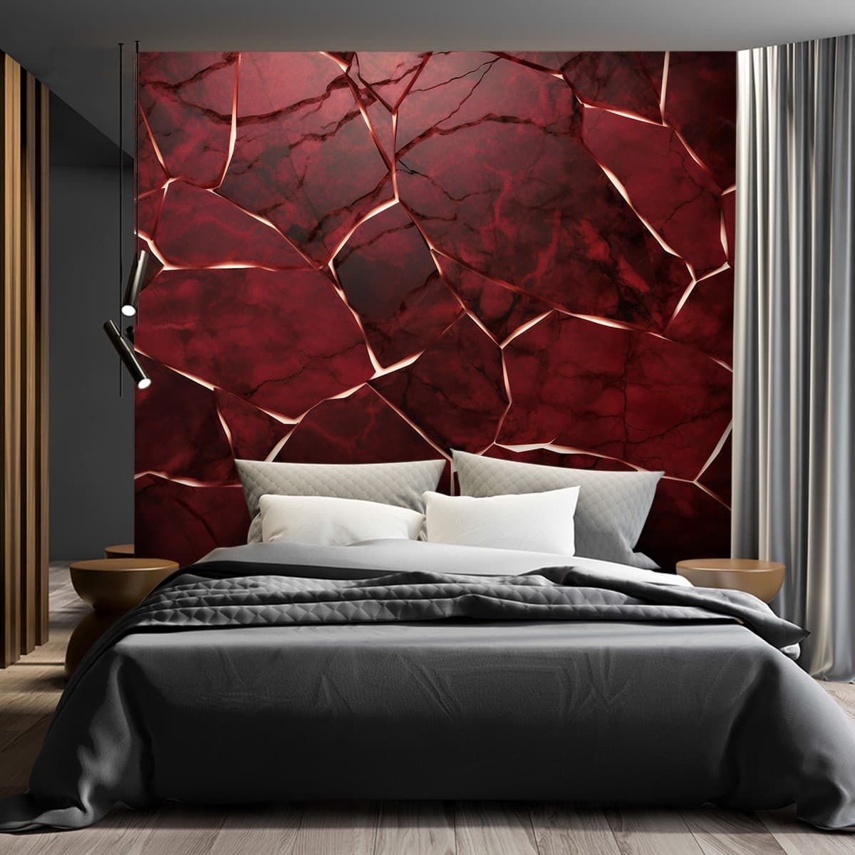 Carta Da Parati, Texture rossa 3D in Carta da parati Collezione Casa - Trebisacce, commercioVirtuoso.it