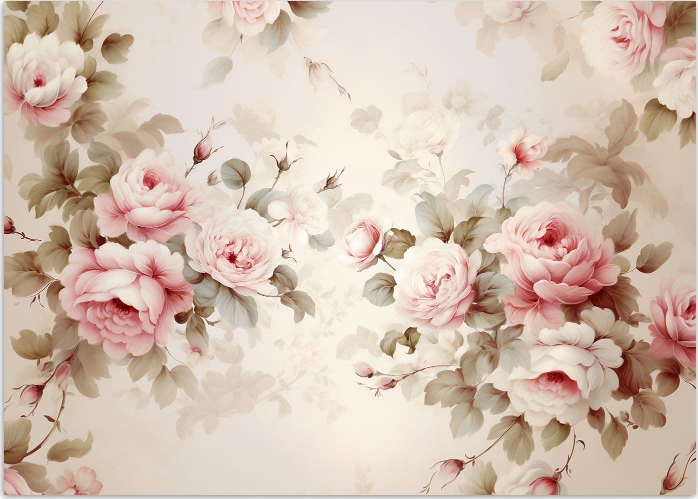 Carta Da Parati, Rose Shabby Chic in Carta da parati Collezione Casa - Trebisacce, commercioVirtuoso.it