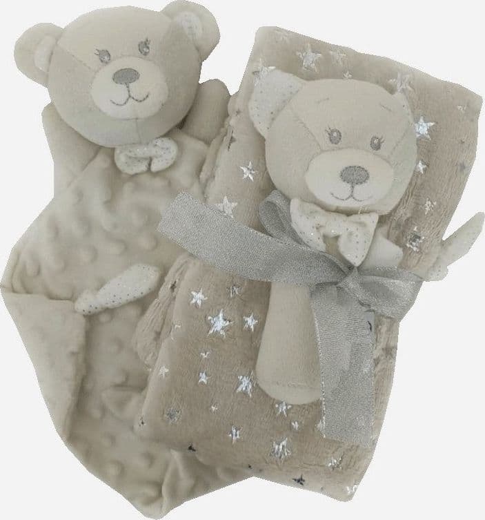 Regalo neonato con Plaid, Doudou e sonaglino Nazareno Gabrielli