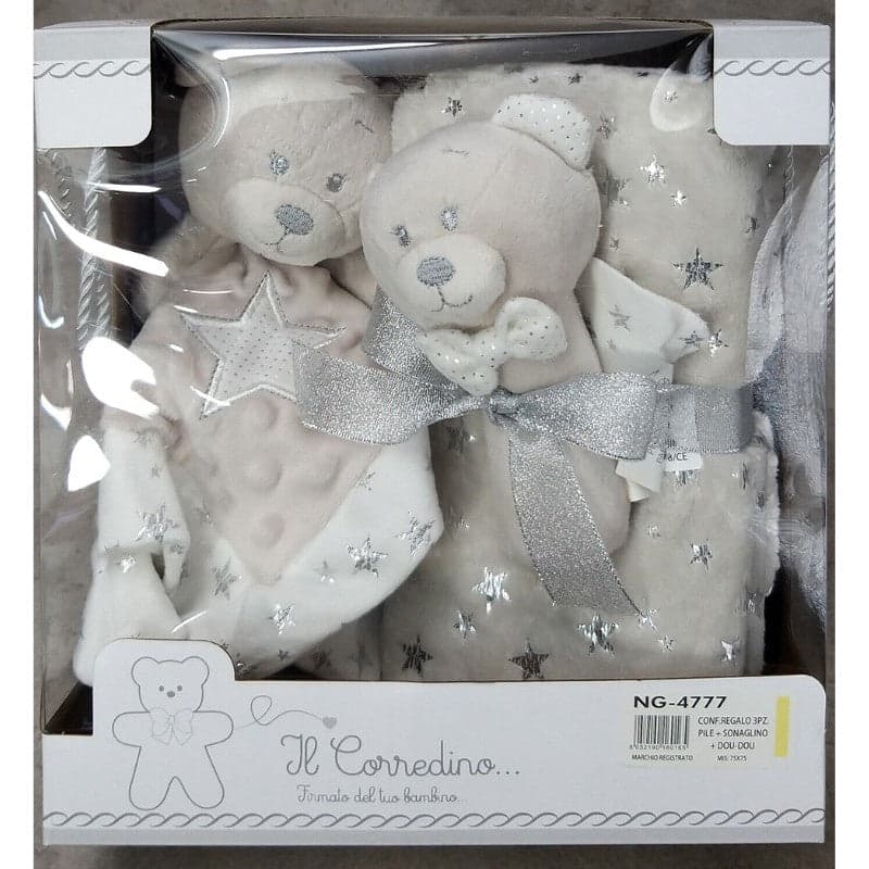 Regalo neonato con Plaid, Doudou e sonaglino Nazareno Gabrielli in Set da regalo Collezione Casa - Trebisacce, commercioVirtuoso.it