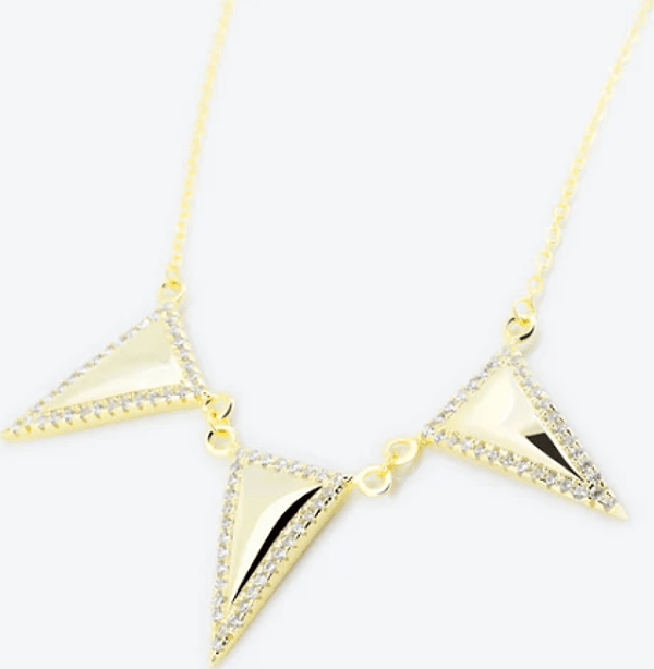 Anihma - COLLANA CON TRIANGOLI PAVÉ - ORO