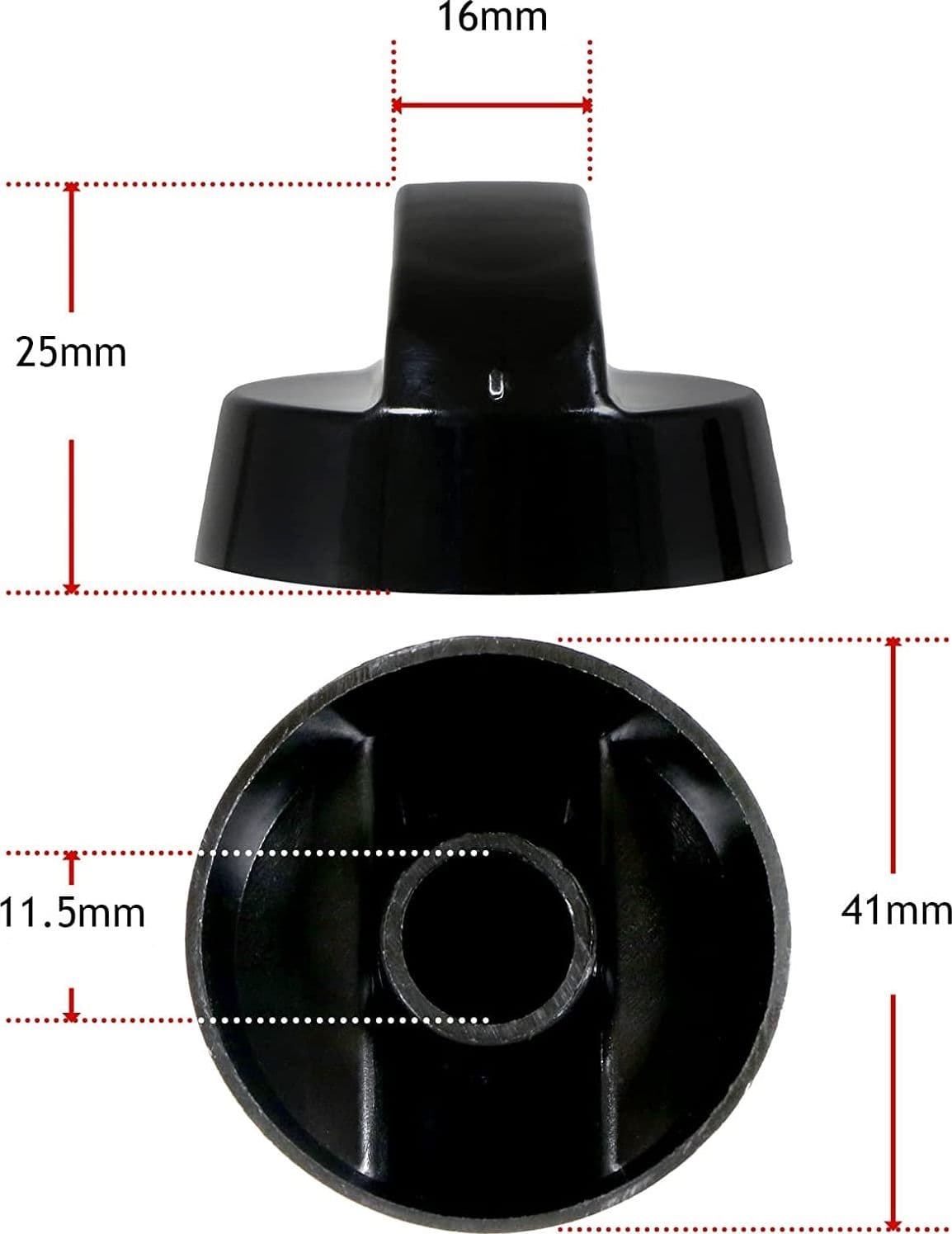 MANOPOLA UNIVERSALE PER CUCINA A GAS NERE INNESTO 6 - 8 MM 4 PEZZI OM in prodotto EuroStore07 - Alatri, commercioVirtuoso.it
