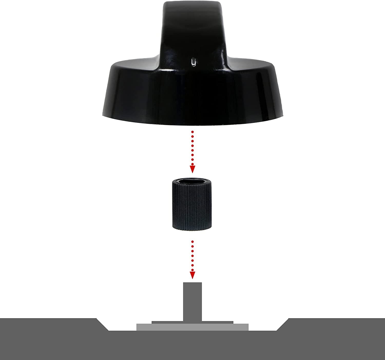 MANOPOLA UNIVERSALE PER CUCINA A GAS NERE INNESTO 6 - 8 MM 4 PEZZI OM in prodotto EuroStore07 - Alatri, commercioVirtuoso.it