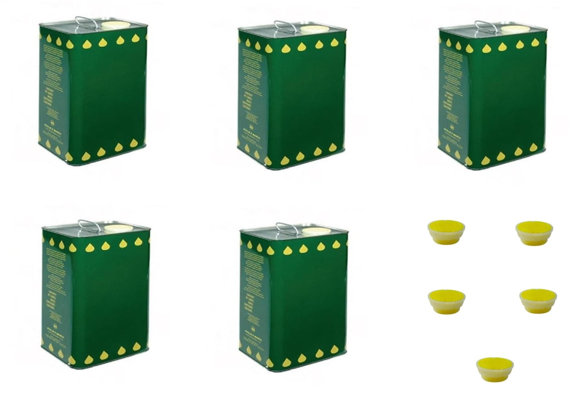 LATTINA LATTA FUSTO IN LATTA DA 5 LT PER OLIO CON TAPPO PER ALIMENTI FER 269001 in prodotto EuroStore07 - Alatri, commercioVirtuoso.it