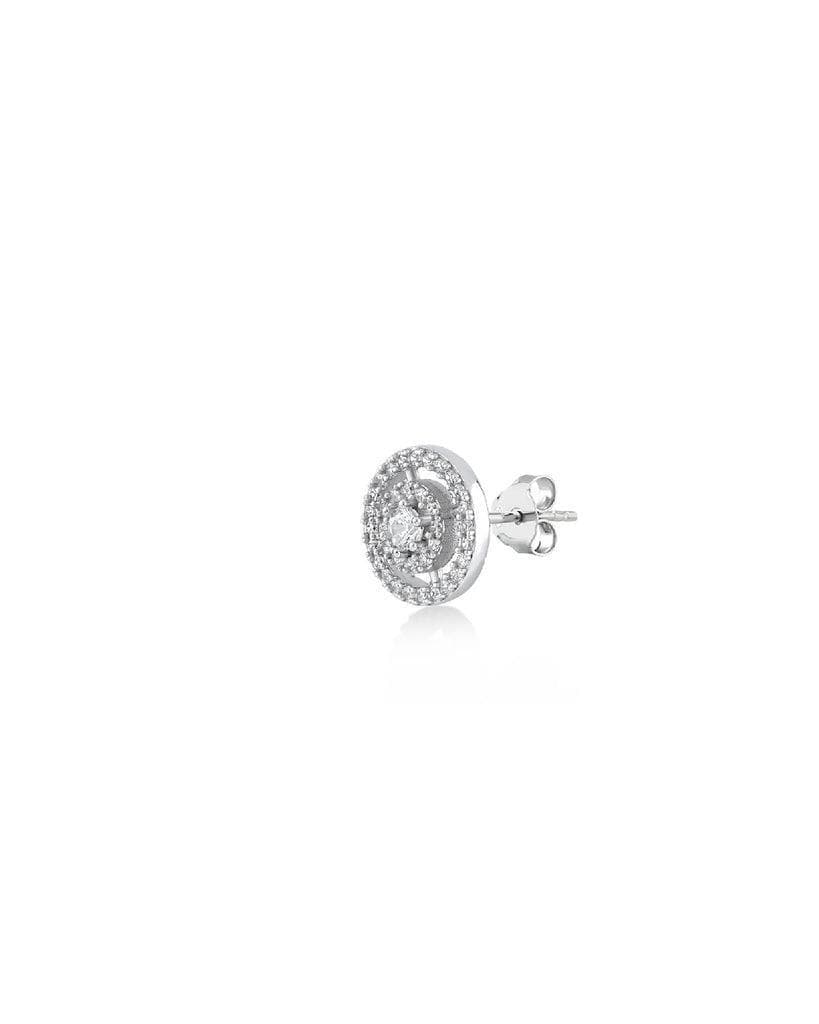 KURSHUNI Orecchini in argento 925 da donna CIRCLE