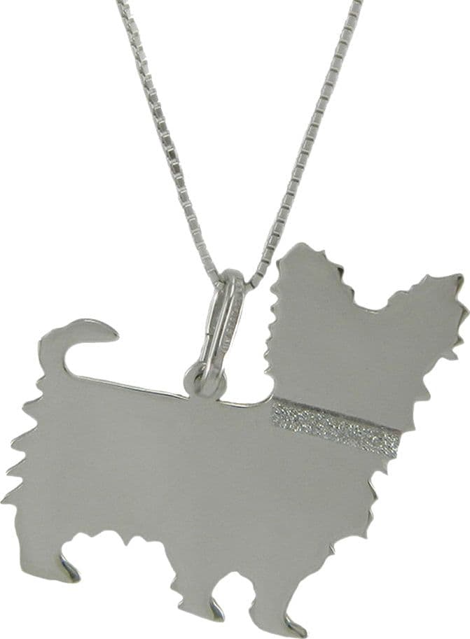 Collana Yorkshire Terrier Argento 925 - Incisione Gratuita