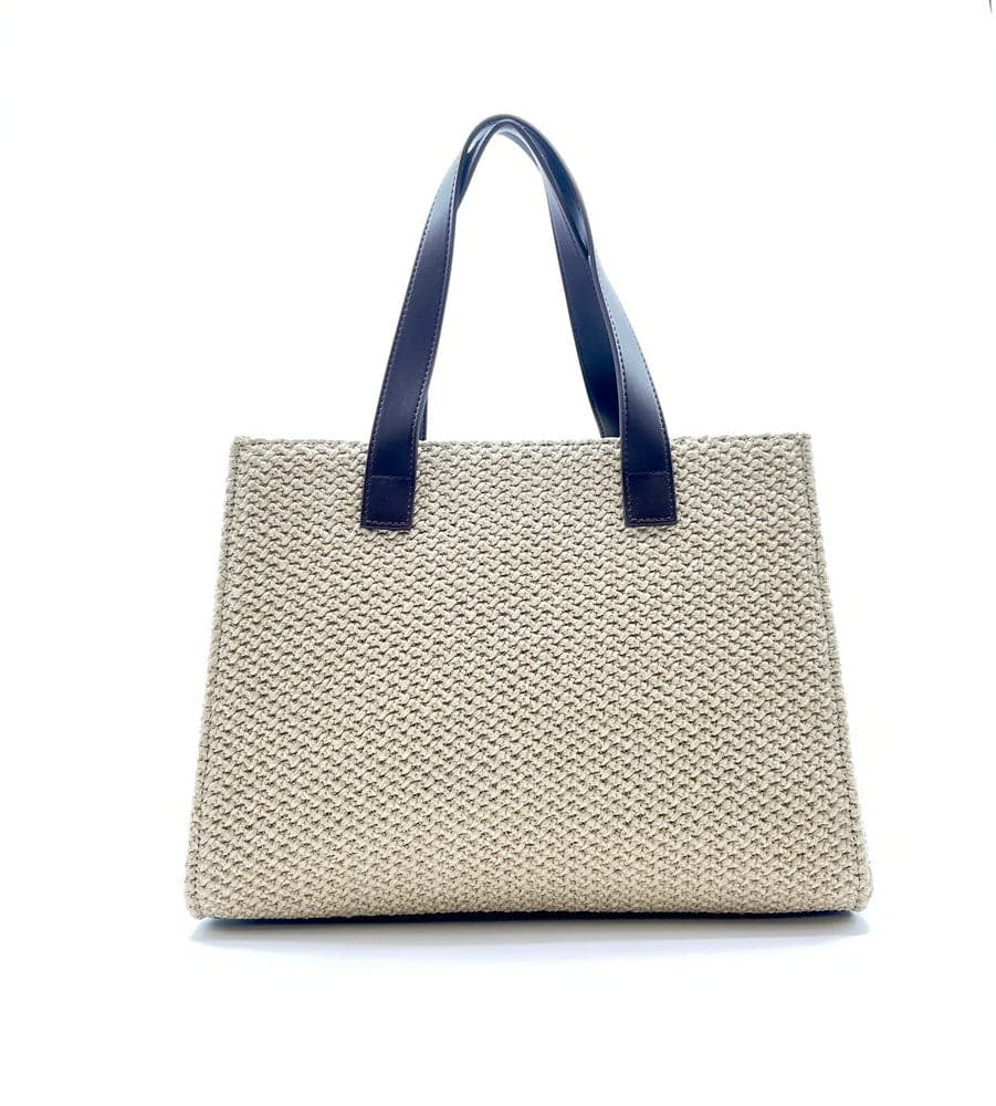TWINSET Borsa piccola TOTE 241TB7023 in paglia con logo marrone in Borse a mano Calzature Durello - Agna, commercioVirtuoso.it