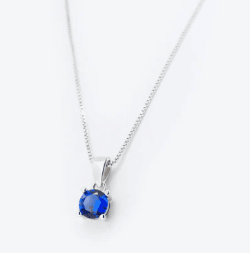 Anihma - COLLANA CON ZIRCONE BLU