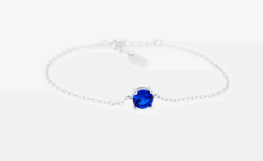 Anihma - BRACCIALE CON ZIRCONE BLU in Bracciali Alba Gioielli - Casoria, commercioVirtuoso.it