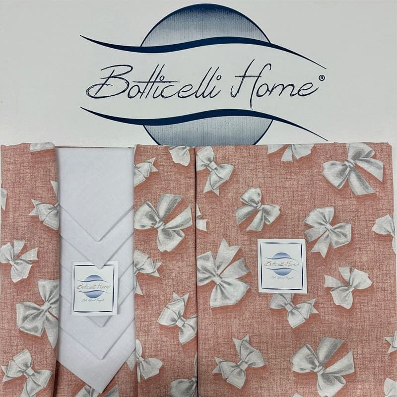 Tovaglia da tavolo con tovaglioli Fiocco Botticelli Home in Tovaglie Collezione Casa - Trebisacce, commercioVirtuoso.it