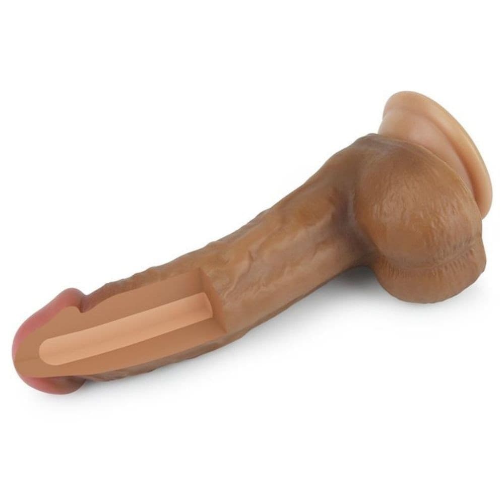 Dildo in Silicone Doppio Strato Nature COCK MARRONE 8" 20,5 cm in Dildo doppi Sexy Tentazioni - Siracusa, commercioVirtuoso.it