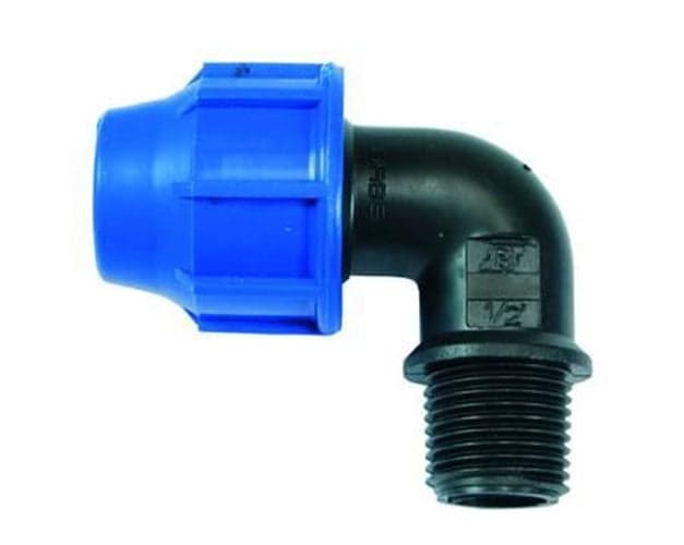 RACCORDO A COMPRESSIONE GOMITO 90° MASCHIO PN16 - ø mm.32x M 1" - PZ 10 -- in prodotto EuroStore07 - Alatri, commercioVirtuoso.it