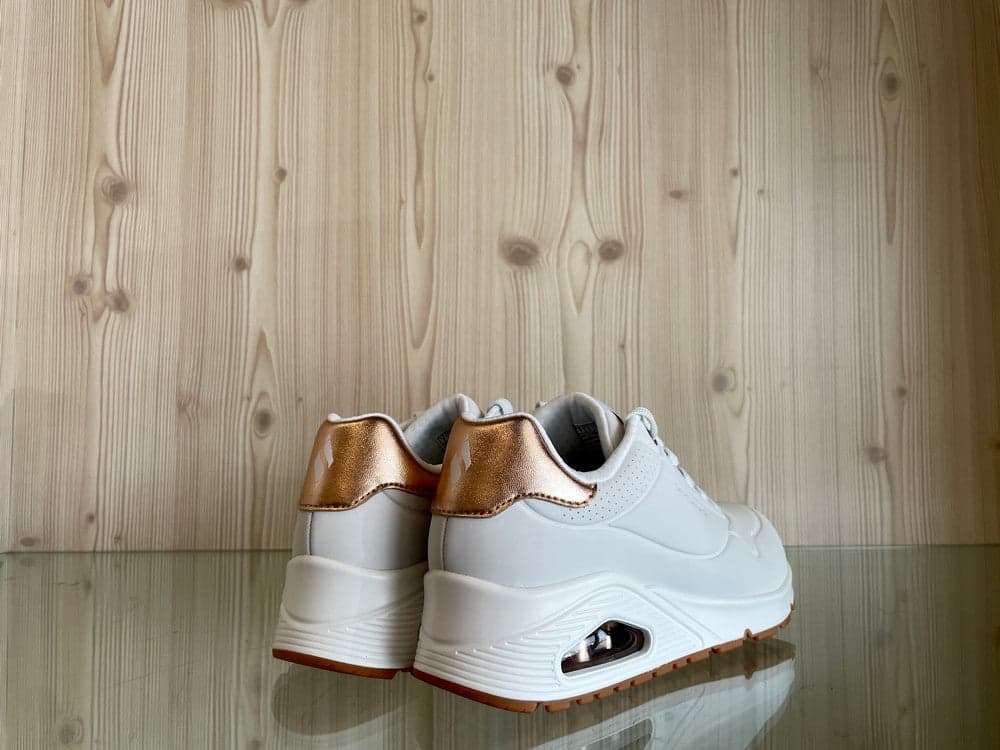 SKECHERS Street bianca e rame in Sneaker casual Calzature Durello - Agna, commercioVirtuoso.it