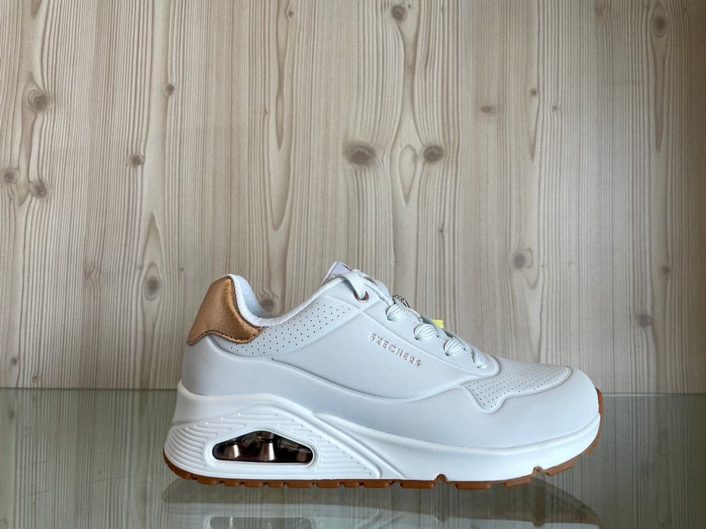 SKECHERS Street bianca e rame in Sneaker casual Calzature Durello - Agna, commercioVirtuoso.it