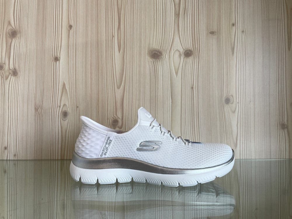 SKECHERS Slip-in DIAMOND DREAM IN tessuto bianco in Sneaker casual Calzature Durello - Agna, commercioVirtuoso.it