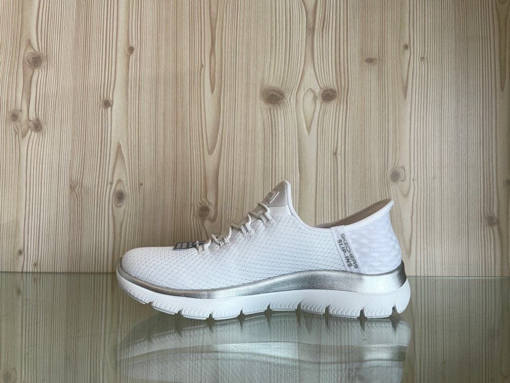 SKECHERS Slip-in DIAMOND DREAM IN tessuto bianco in Sneaker casual Calzature Durello - Agna, commercioVirtuoso.it