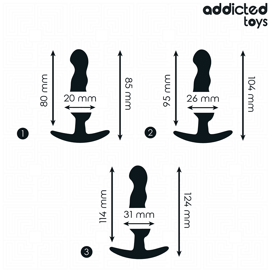 ADDICTED TOYS - SET DI 3 TAPPI ANALI MODELLO 1