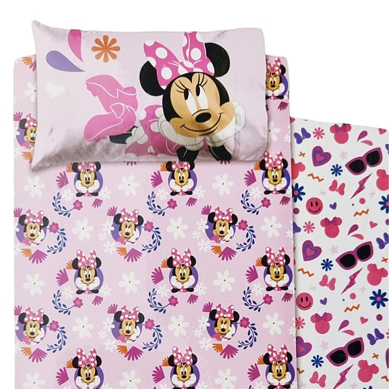 Completo letto singolo Minnie Smile Disney in cotone