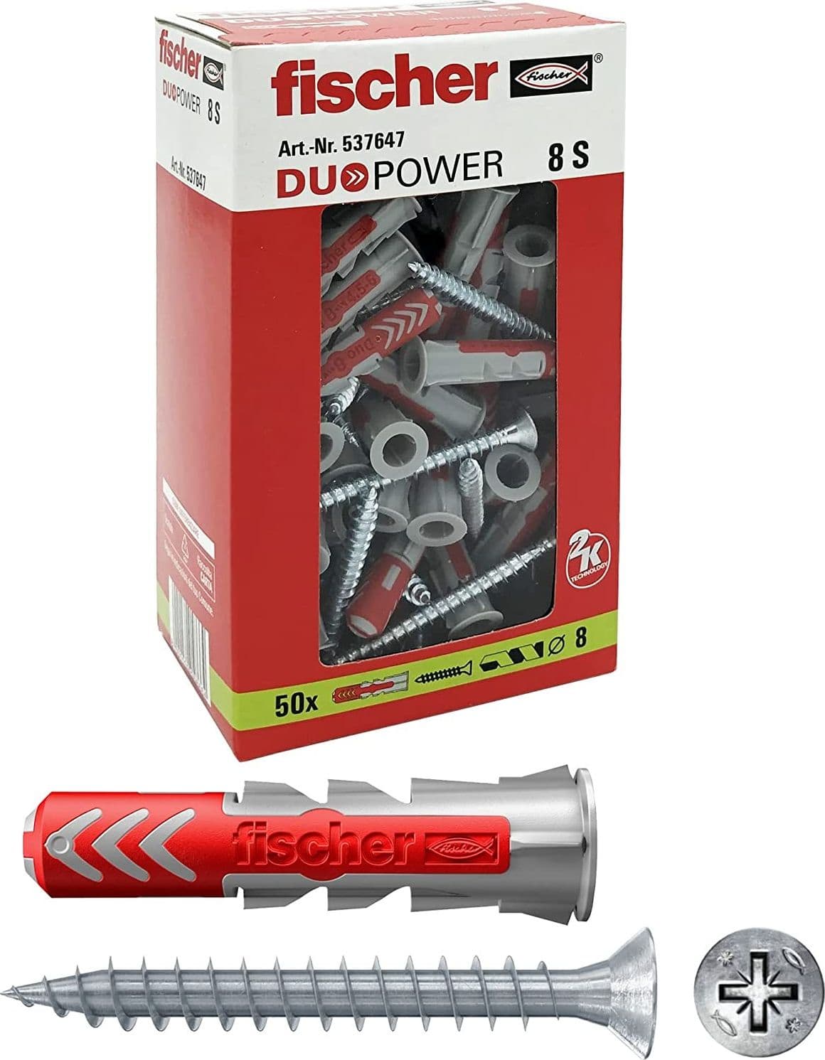 Fischer Duopower 8S tassello nylon con vite da 8mm - 10pz in Tasselli a espansione Aloiserw.com - Altomonte, commercioVirtuoso.it