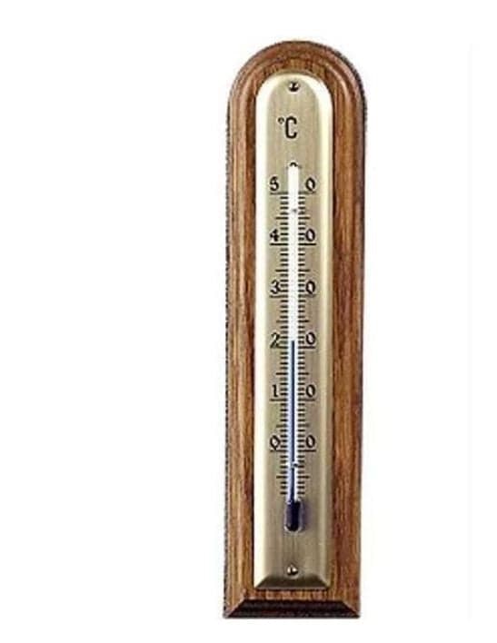TERMOMETRO LEGNO NOCE ARROTONDATO scuro - mm.144x40 - FER 388498 in prodotto EuroStore07 - Alatri, commercioVirtuoso.it