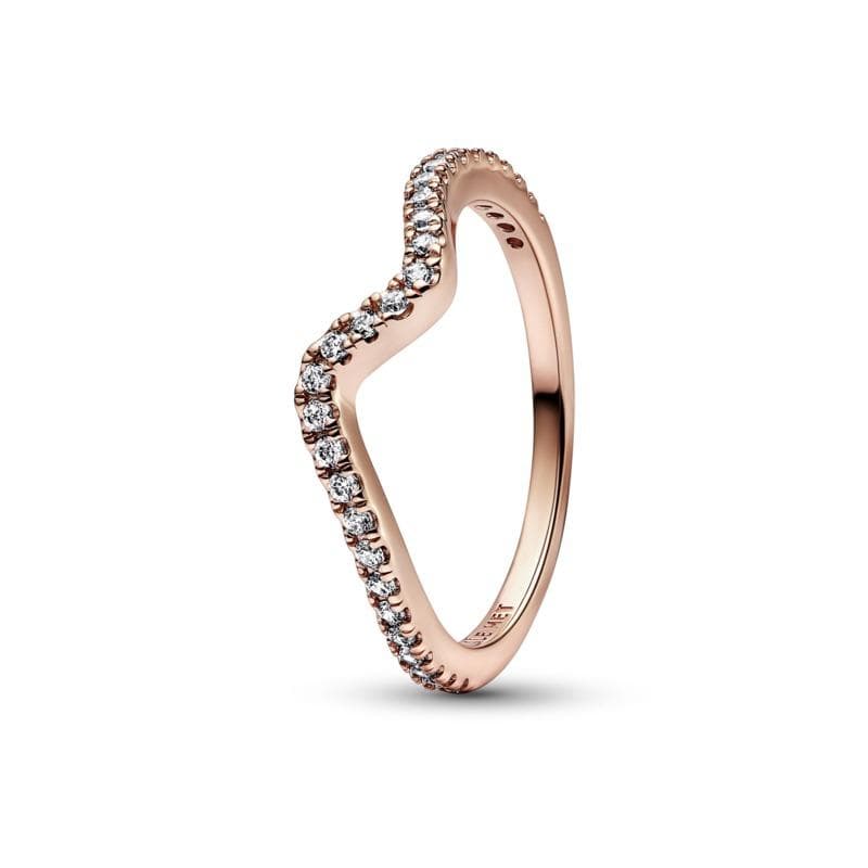 Pandora - Anello Onda Pietre Luminose