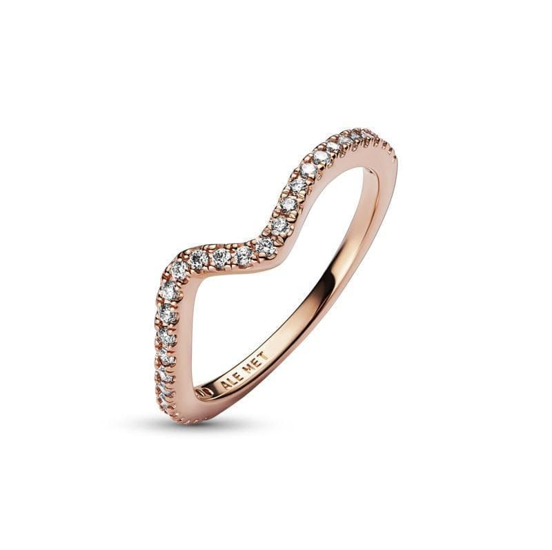 Pandora - Anello Onda Pietre Luminose in Anelli Alba Gioielli - Casoria, commercioVirtuoso.it