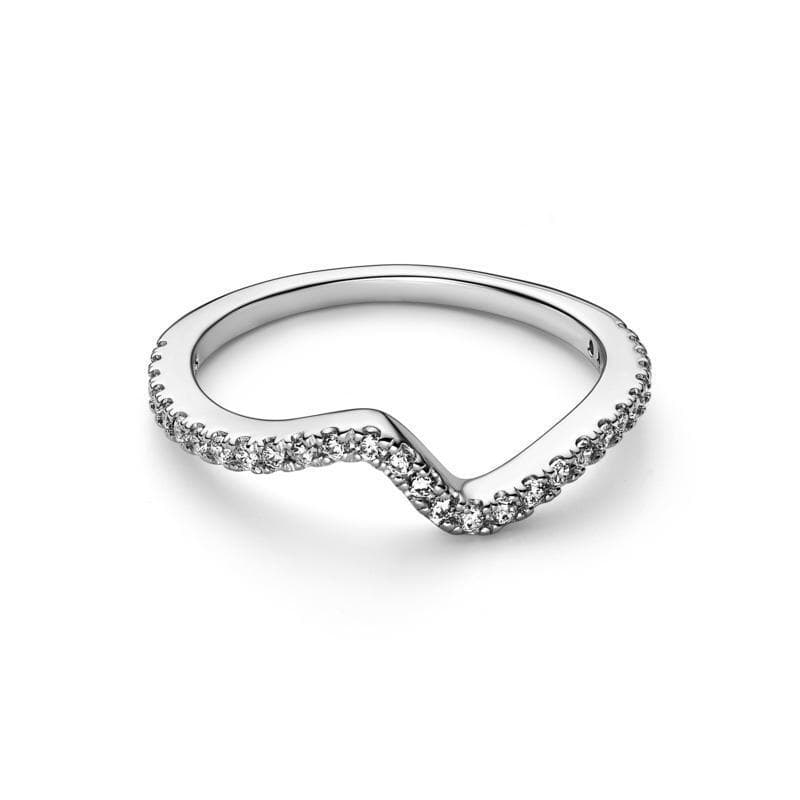 Pandora  - Anello Onda Pietre Luminose in Anelli Alba Gioielli - Casoria, commercioVirtuoso.it