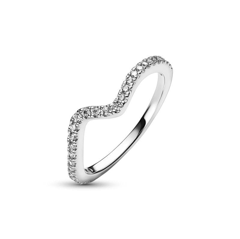 Pandora  - Anello Onda Pietre Luminose in Anelli Alba Gioielli - Casoria, commercioVirtuoso.it