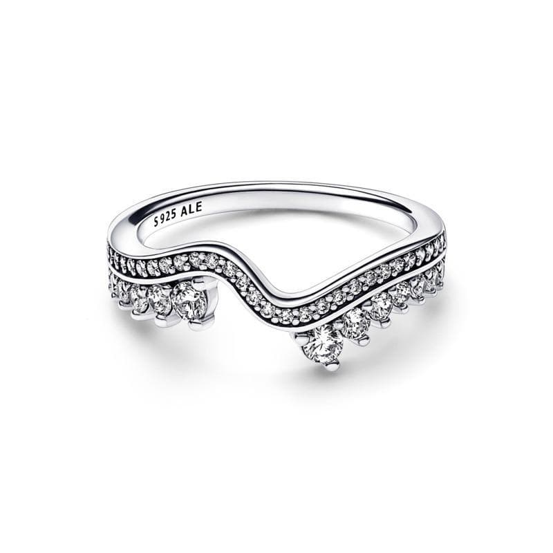 Pandora  Anello Onda Asimmetrica Pietre Luminose in Anelli Alba Gioielli - Casoria, commercioVirtuoso.it