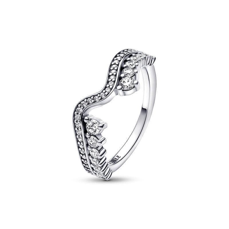 Pandora  Anello Onda Asimmetrica Pietre Luminose in Anelli Alba Gioielli - Casoria, commercioVirtuoso.it