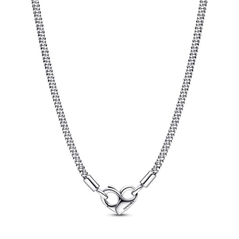 Pandora  Collana Maglia Geometrica con Chiusura a Cuore