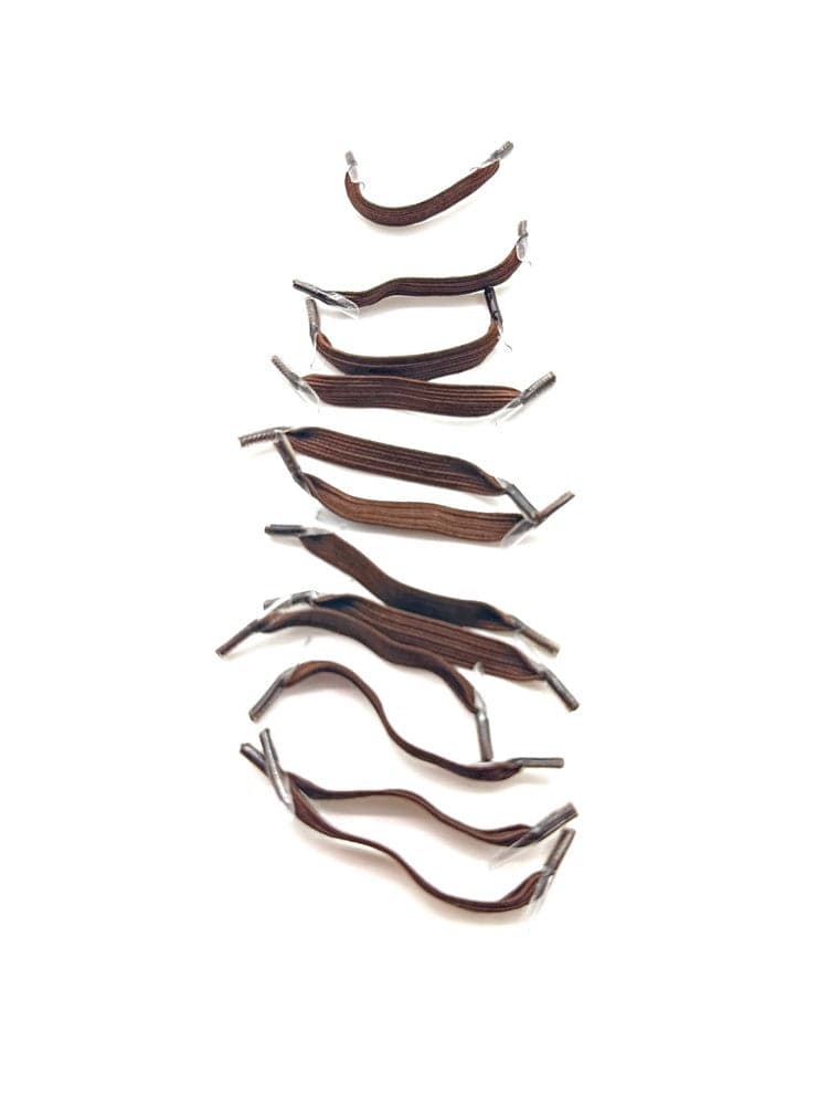MINI LACCI elastici marroni scuro confezione da 12 lacci