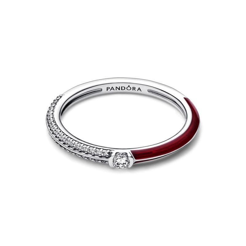 Pandora  Anello Pietre Luminose & Smalto Rosso Pandora ME in Anelli Alba Gioielli - Casoria, commercioVirtuoso.it