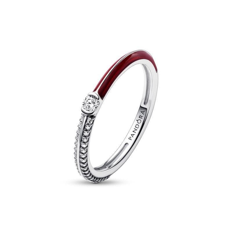 Pandora  Anello Pietre Luminose & Smalto Rosso Pandora ME in Anelli Alba Gioielli - Casoria, commercioVirtuoso.it