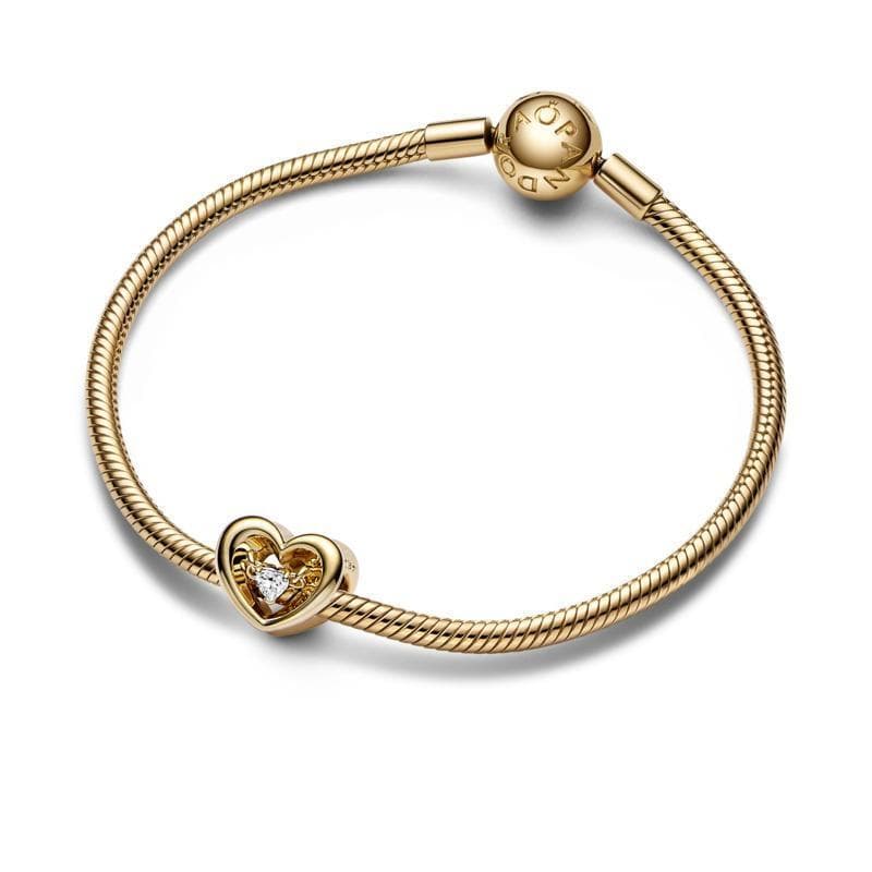 Pandora  Charm Cuore Splendente con Pietra in Bead Charm Alba Gioielli - Casoria, commercioVirtuoso.it