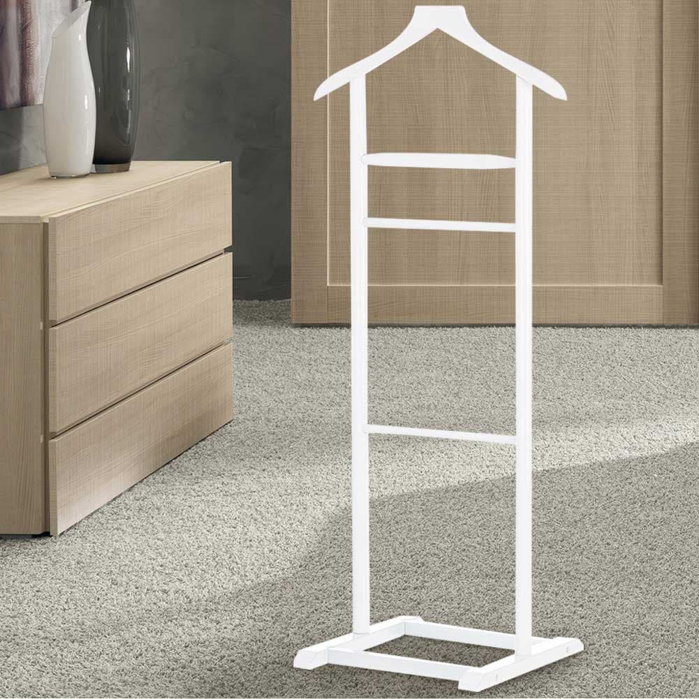 Appendiabiti Indossatore legno Pioppo Bianco Servo Muto Porta Abiti 48x36x107cm in Omini appendiabiti Esplodia - Napoli, commercioVirtuoso.it