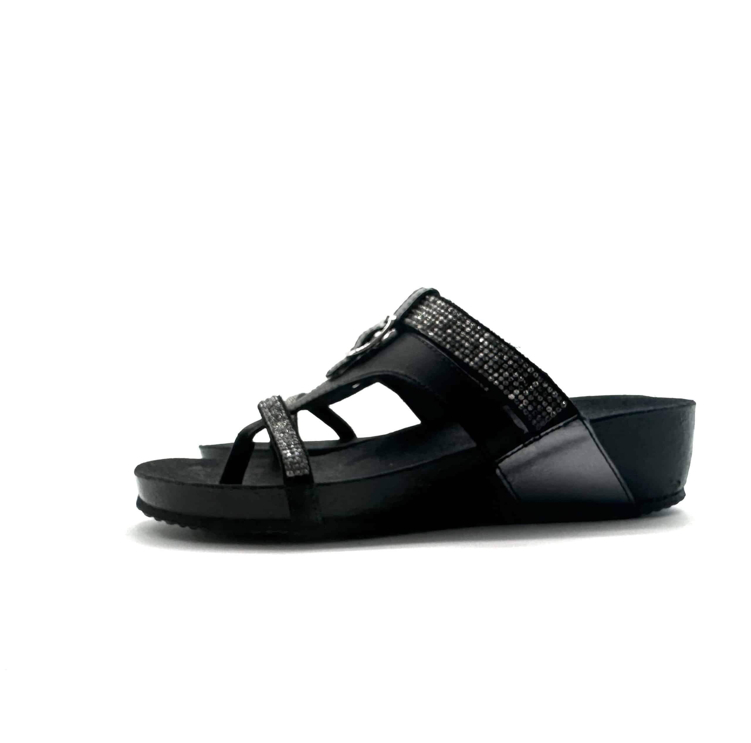GRUNLAND Ciabatta infradito donna nera in Sandali moda Calzature Durello - Agna, commercioVirtuoso.it