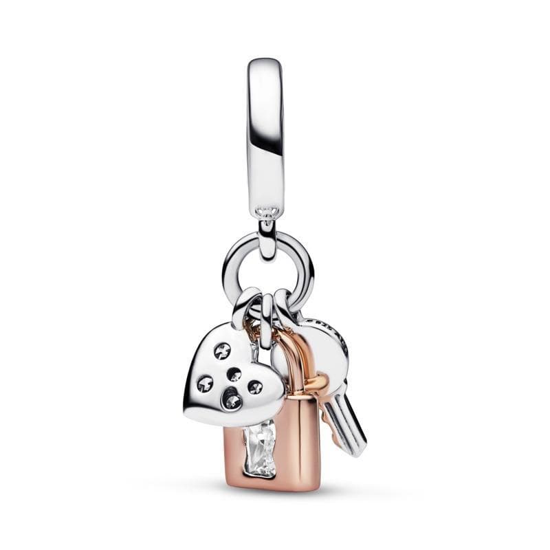Pandora  Charm Pendente Chiave, Lucchetto e Cuore in Bead Charm Alba Gioielli - Casoria, commercioVirtuoso.it