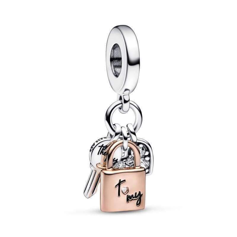 Pandora  Charm Pendente Chiave, Lucchetto e Cuore in Bead Charm Alba Gioielli - Casoria, commercioVirtuoso.it