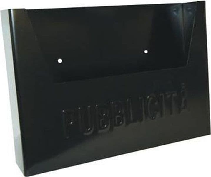 CASSETTA RACCOGLI PUBBLICITA' IN METALLO NERA - cm.34x8x25,5h. FER 166218 in prodotto EuroStore07 - Alatri, commercioVirtuoso.it