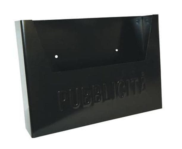 CASSETTA RACCOGLI PUBBLICITA' IN METALLO NERA - cm.34x8x25,5h. FER 166218 in prodotto EuroStore07 - Alatri, commercioVirtuoso.it