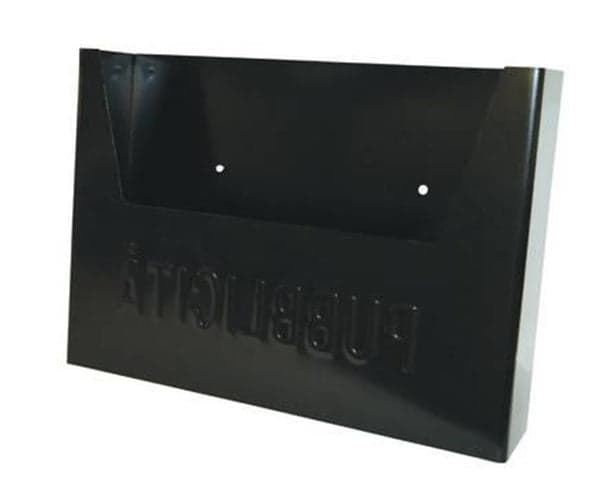 CASSETTA RACCOGLI PUBBLICITA' IN METALLO NERA - cm.34x8x25,5h. FER 166218 in prodotto EuroStore07 - Alatri, commercioVirtuoso.it