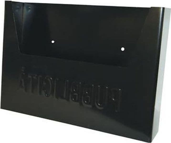 CASSETTA RACCOGLI PUBBLICITA' IN METALLO NERA - cm.34x8x25,5h. FER 166218 in prodotto EuroStore07 - Alatri, commercioVirtuoso.it