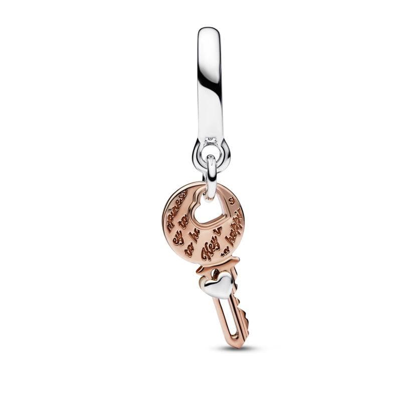 Pandora  Charm Pendente Chiave della Felicità con Cuore scorrevole in Bead Charm Alba Gioielli - Casoria, commercioVirtuoso.it