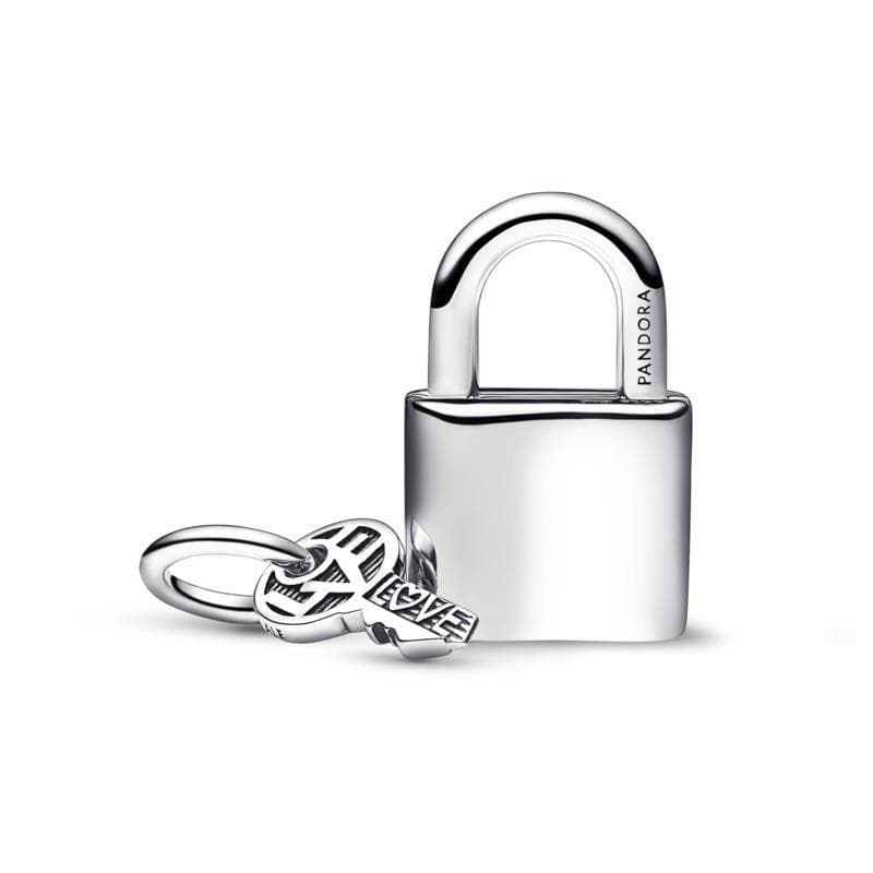 Pandora  Charm Pendente Lucchetto e Chiave dell’Amore con Pietre Rosse in Bead Charm Alba Gioielli - Casoria, commercioVirtuoso.it